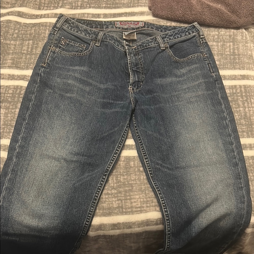 Silver Jeans Blue Ankle Cropped Denim